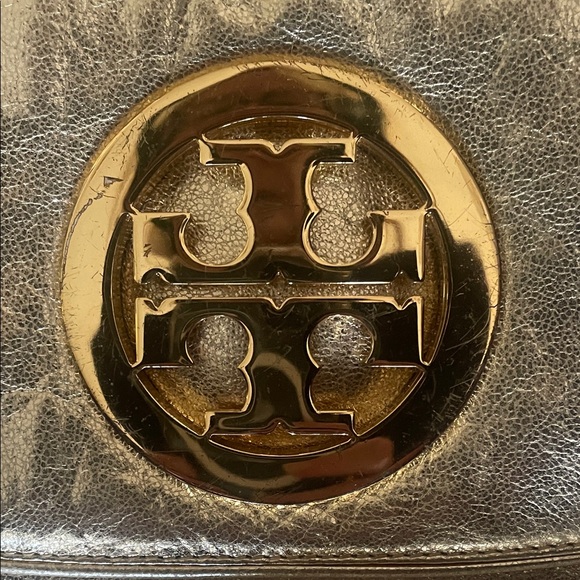 Tory Burch Metallic Gold Shoulder Bag - Picture 3 of 4